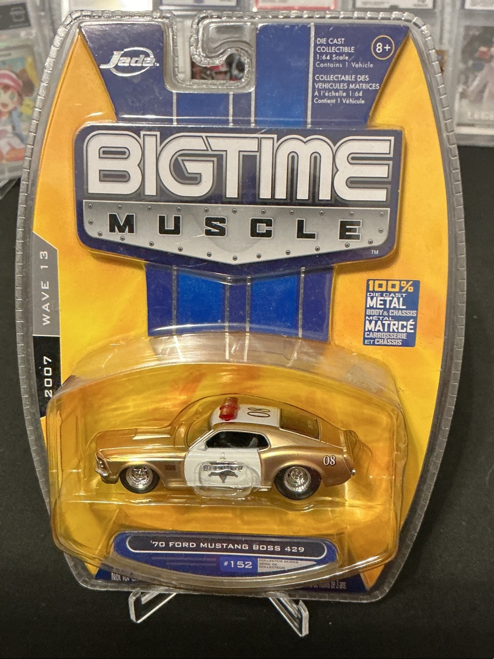 Jada Bigtime Muscle '70 Ford Mustang Boss 429 Police Toy Car - Gold & White